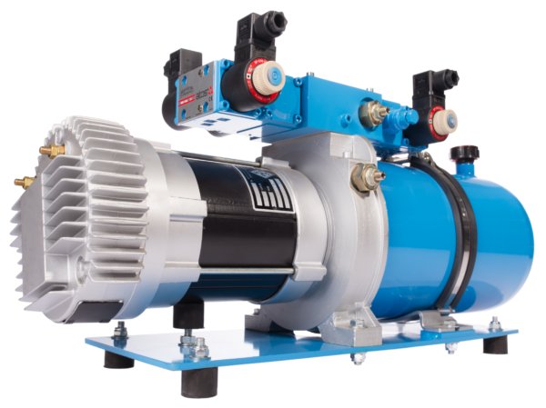 Hydraulik-Elektropumpe mit DC-Motor, Tank und Wegeventilen